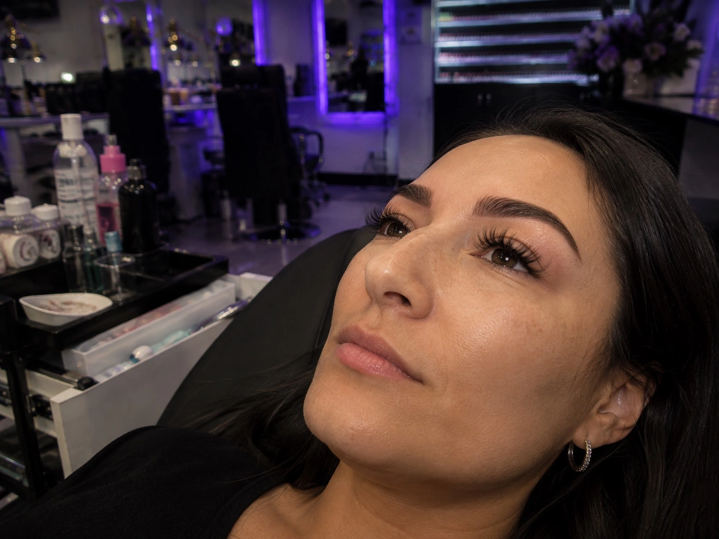 Brow and lash treatments at Tina's Queen